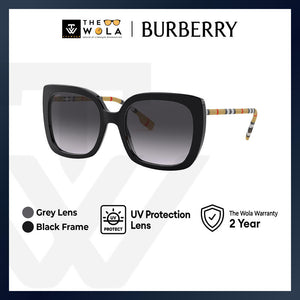 Burberry Women's Square Frame Black Acetate Sunglasses - BE4323F