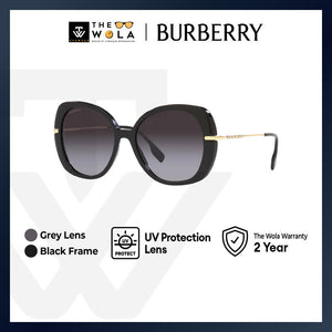 Burberry Women's Square Frame Black Acetate Sunglasses - BE4374F