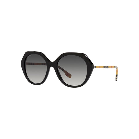 Burberry Women's Irregular Frame Black Acetate Sunglasses - BE4375F