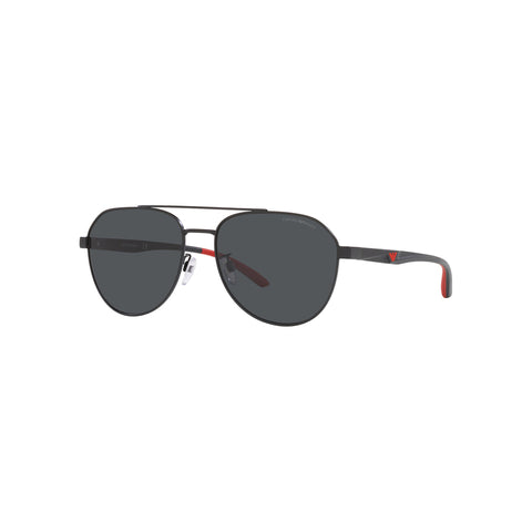 Emporio Armani Men's Pilot Frame Black Metal Sunglasses - EA2129D