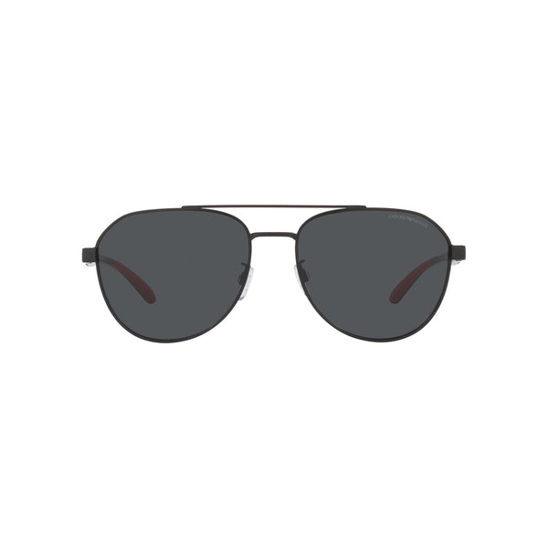Emporio Armani Men's Pilot Frame Black Metal Sunglasses - EA2129D
