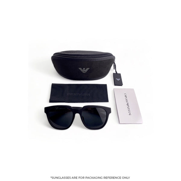 Emporio Armani Men's Pilot Frame Grey Injected Sunglasses - EA4212U