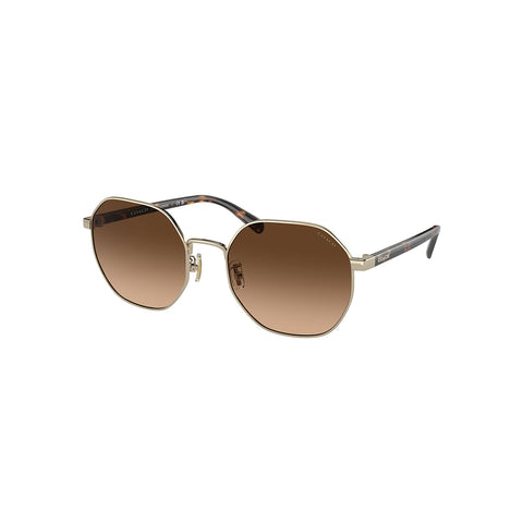 Coach Women's Irregular Frame Gold Metal Sunglasses - HC7147