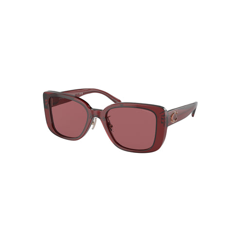 Coach Women's Square Frame Red Acetate Sunglasses - HC8352