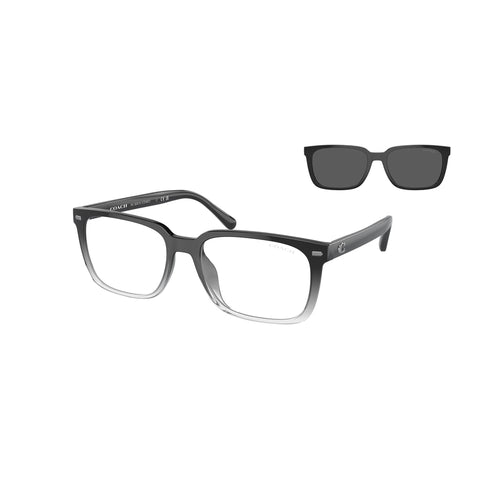 Coach Men's Rectangle Frame Black Injected Sunglasses - HC8357U