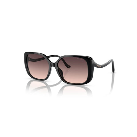 Coach Women's Square Frame Black Injected Sunglasses - HC8376U