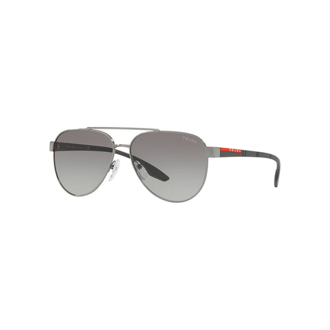 Prada Linea Rossa Men's Pilot Frame Silver Metal Sunglasses - PS 54TS