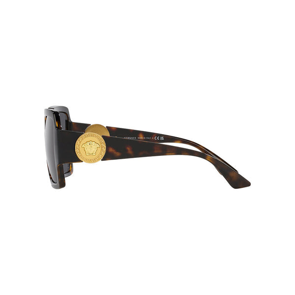 Versace Women's Square Frame Brown Injected Sunglasses - VE4453