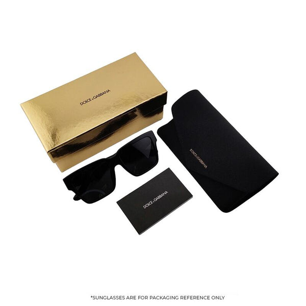Dolce & Gabbana Women's Irregular Frame Black Acetate Sunglasses - DG4406