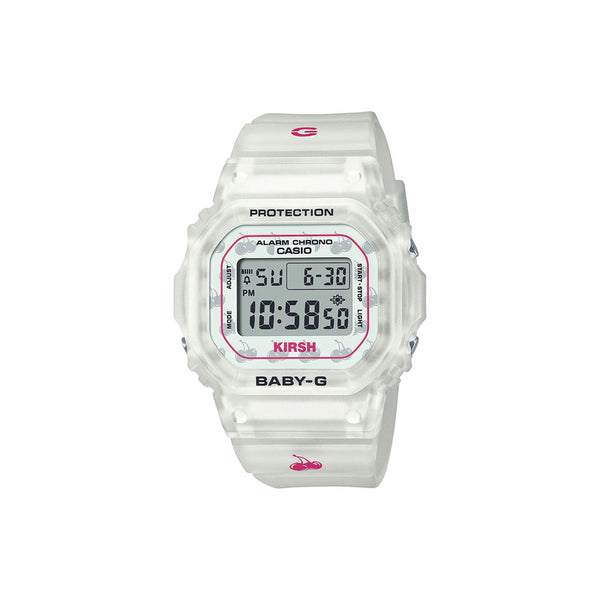 Casio Baby-G KIRSH® Collaboration Women's Digital Watch BGD-565 Series White Resin Band Sport Watch BGD-565KRS-7
