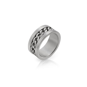 Daniel Klein Inner Chain Men's Silver Stainless Steel Ring DKJ.2.2000-M-1