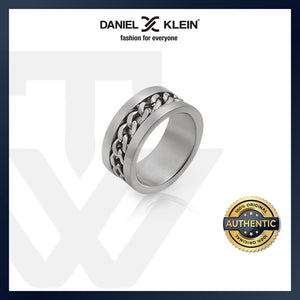 Daniel Klein Inner Chain Men's Silver Stainless Steel Ring DKJ.2.2000-S-1