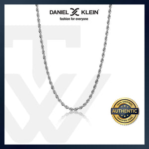 Daniel Klein Men's Necklace DKJ.6.3043-1 Silver Stainless Steel Baguette Necklace
