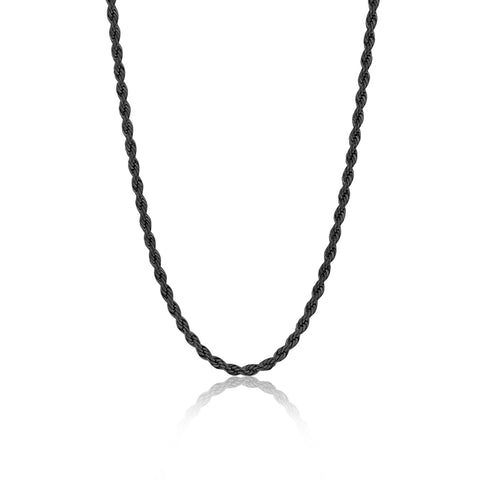 Daniel Klein Men's Necklace DKJ.6.3043-2 Black Stainless Steel Baguette Necklace