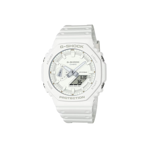 Casio G-Shock Tone-on-Tone Men's Analog-Digital Watch GA-2100-7A7DR White Resin Strap