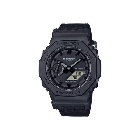 Casio G-Shock Men's Analog-Digital Watch GA-2100BCE-1ADR Black CORDURA® Eco Cloth Strap