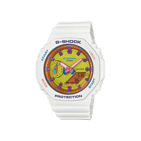 Casio G-Shock GMA-S2100BS-7A Women's Analog-Digital Sport Watch with White Resin Band