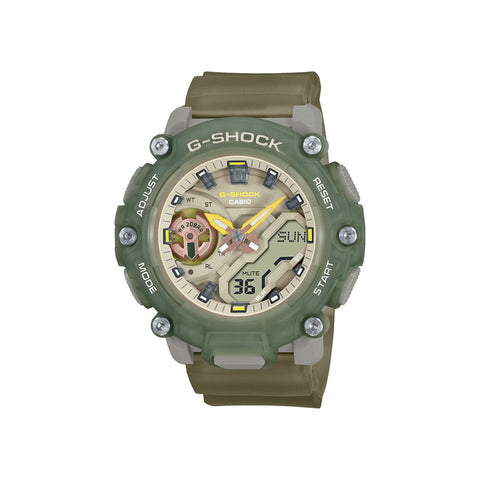 Casio G-Shock GMA-S2200PE-3A Women's Analog-Digital Sport Watch with Green Transparent Resin Band