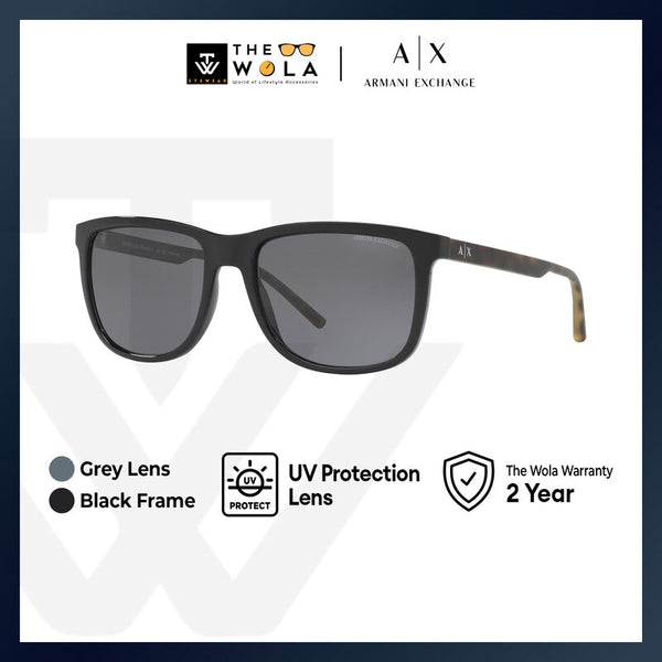 Armani Exchange Men's Pillow Frame Black Acetate Sunglasses - AX4070SF