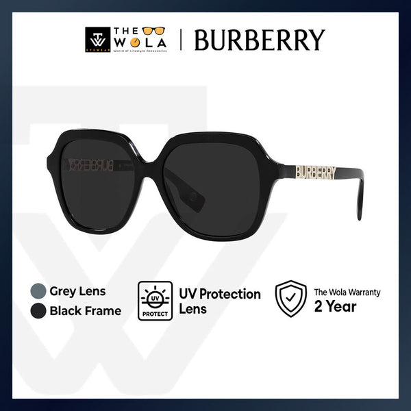 Burberry Women's Square Frame Black Acetate Sunglasses - BE4389F