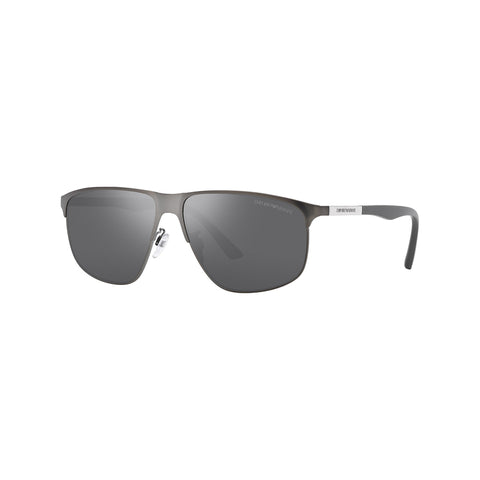 Emporio Armani Men's Pillow Frame Gunmetal Metal Sunglasses - EA2094