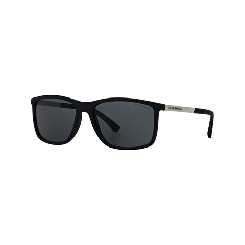 Emporio Armani Men's Rectangle Frame Blue Injected Sunglasses - EA4058