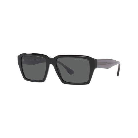 Emporio Armani Men's Rectangle Frame Black Acetate Sunglasses - EA4186