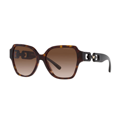 Emporio Armani Women's Square Frame Havana Acetate Sunglasses - EA4202F