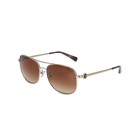 Coach Women's Rectangle Frame Gold Metal Sunglasses - HC7127