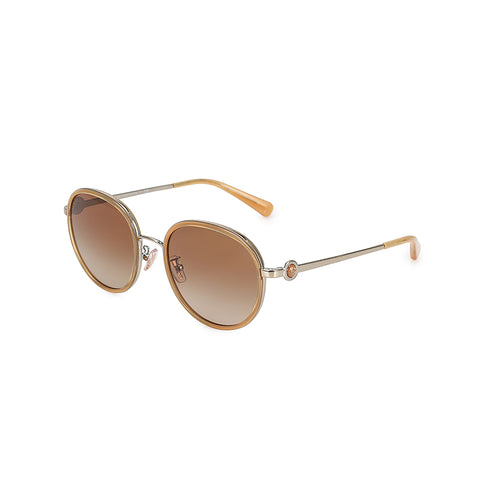 Coach Women's Round Frame Honey Metal Sunglasses - HC7129