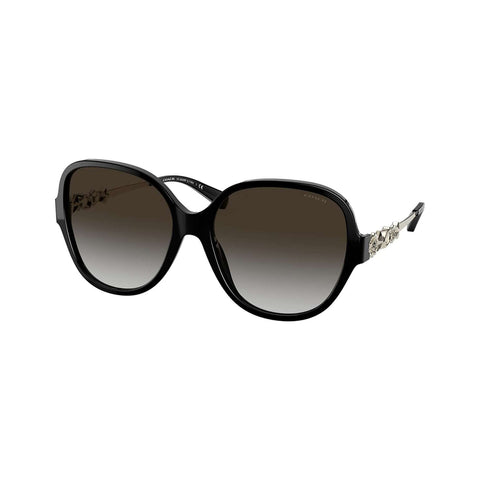 Coach Women's Square Frame Black Acetate Sunglasses - HC8303BF
