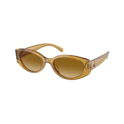 Coach Women's Oval Frame Honey Acetate Sunglasses - HC8353F