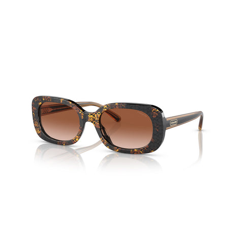 Coach Women's Oval Frame Brown Acetate Sunglasses - HC8358U
