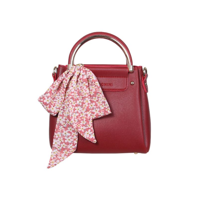 Verchini Scarf-Wrapped Top Handle Bag Handbag Women Bag