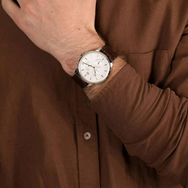 Tommy Hilfiger Brown Leather Brad Men's Watch - 1710389