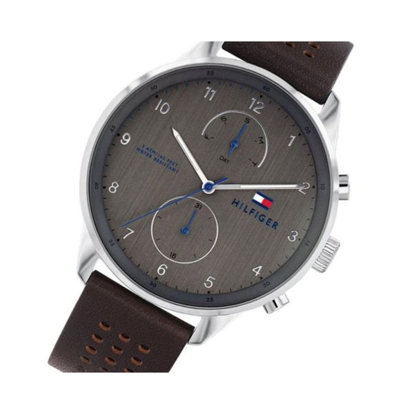 Tommy Hilfiger Multi-function Brown Leather Men's Watch - 1791579