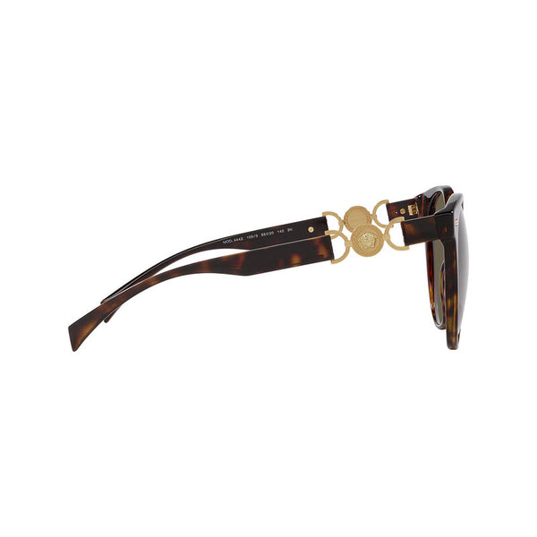 Versace Women's Round Frame Brown Acetate Sunglasses - VE4442