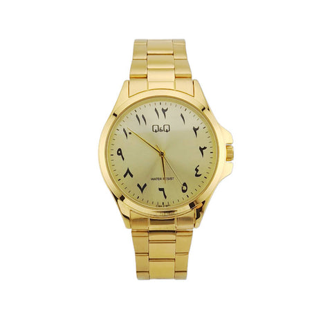 Q&Q Watch By Citizen C36A-018PY Men Analog Watch with Gold Stainless Steel Strap