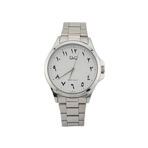Q&Q Watch By Citizen C36A-019PY Men Analog Watch with Silver Stainless Steel Strap
