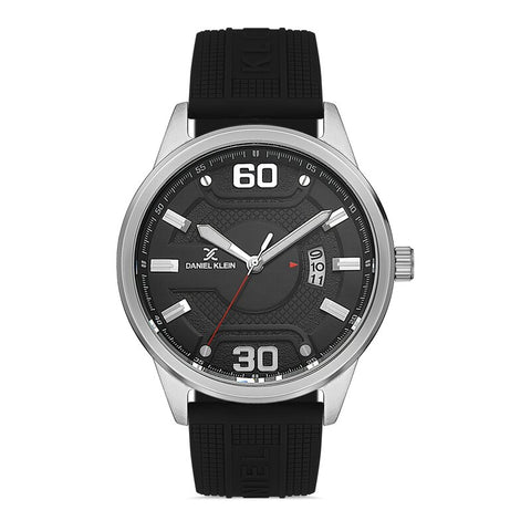 Daniel Klein Premium Men's Analog Watch DK.1.13063-1 Black Silicone Strap Watch | Watch for Men