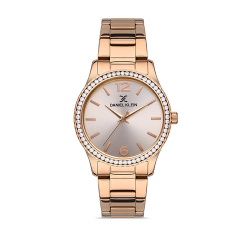 Daniel Klein Premium Women's Analog Watch DK.1.13397-4 Rose Gold Stainless Steel Strap Ladies Watch | Watch for Women