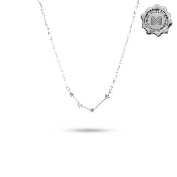 MILLENNE Match The Stars Aquarius Constellation Silver Necklace with 925 Sterling Silver