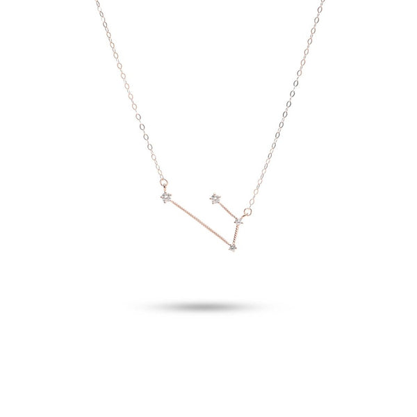 MILLENNE Match The Stars Aries Constellation Rose Gold Necklace with 925 Sterling Silver