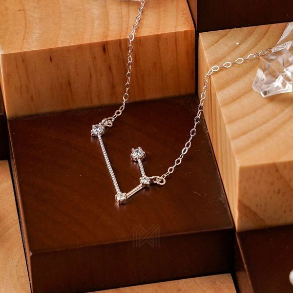MILLENNE Match The Stars Aries Constellation Silver Necklace with 925 Sterling Silver