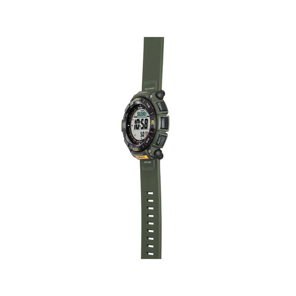 Casio PRO TREK PRG-340-3 Digital Solar Powered Men's Watch | Army Green Resin Band | Ideal for Climbing