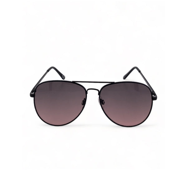2.5 NVG by Essilor Men's Aviator Frame Black Metal UV Protection Sunglasses