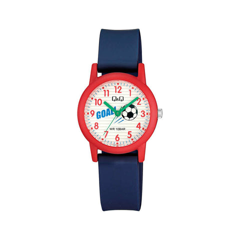 Q&Q Watch By Citizen V23A-015VY Kids Analog Watch with Blue Resin Strap