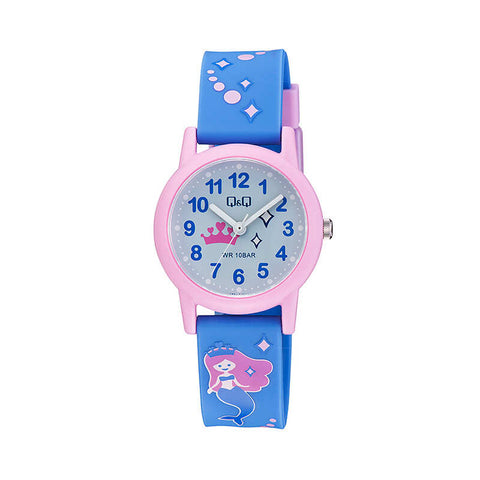 Q&Q Watch By Citizen V23A-019VY Kids Analog Watch with Blue Resin Strap