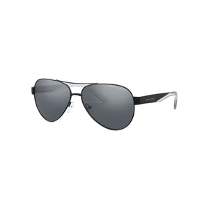 Armani Exchange Men's Pilot Frame Black Metal Sunglasses - AX2034S