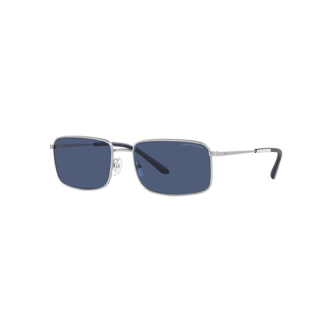 Armani Exchange Men's Rectangle Frame Silver Metal Sunglasses - AX2044S